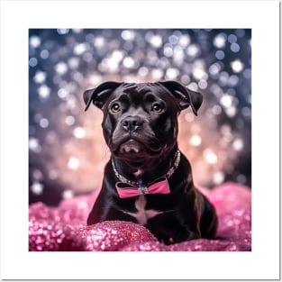 Glitter Staffy Posters and Art